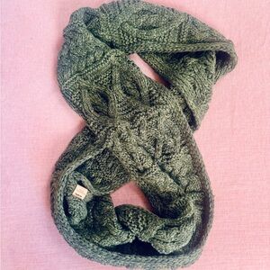 Dark green soft Knit Scarf from Island. NWOT.